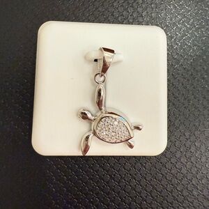 Moissanite Turtle Pendant